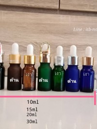 ขวดแก้วอโร่มา-หัวดรอปเปอร์ : ขวดแก้วอโรม่า 5ml 10ml